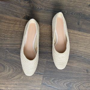 Zara Trafaluc Raffia Woven Ballet Flats